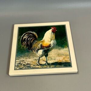 Of The Walk Ceramic 6” X 6” Trivet Tile Art By Laurie Snow Hein Cork Backed